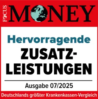 Hervorragende ZUSATZLEISTUNGEN Ausgabe 07/2025 Deutschlands größter Krankenkassen-Vergleich